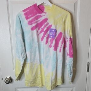 SPIRIT JERSEY Walt Disney World Logo Tie Dye Long Sleeve T-Shirt, Women's XS
